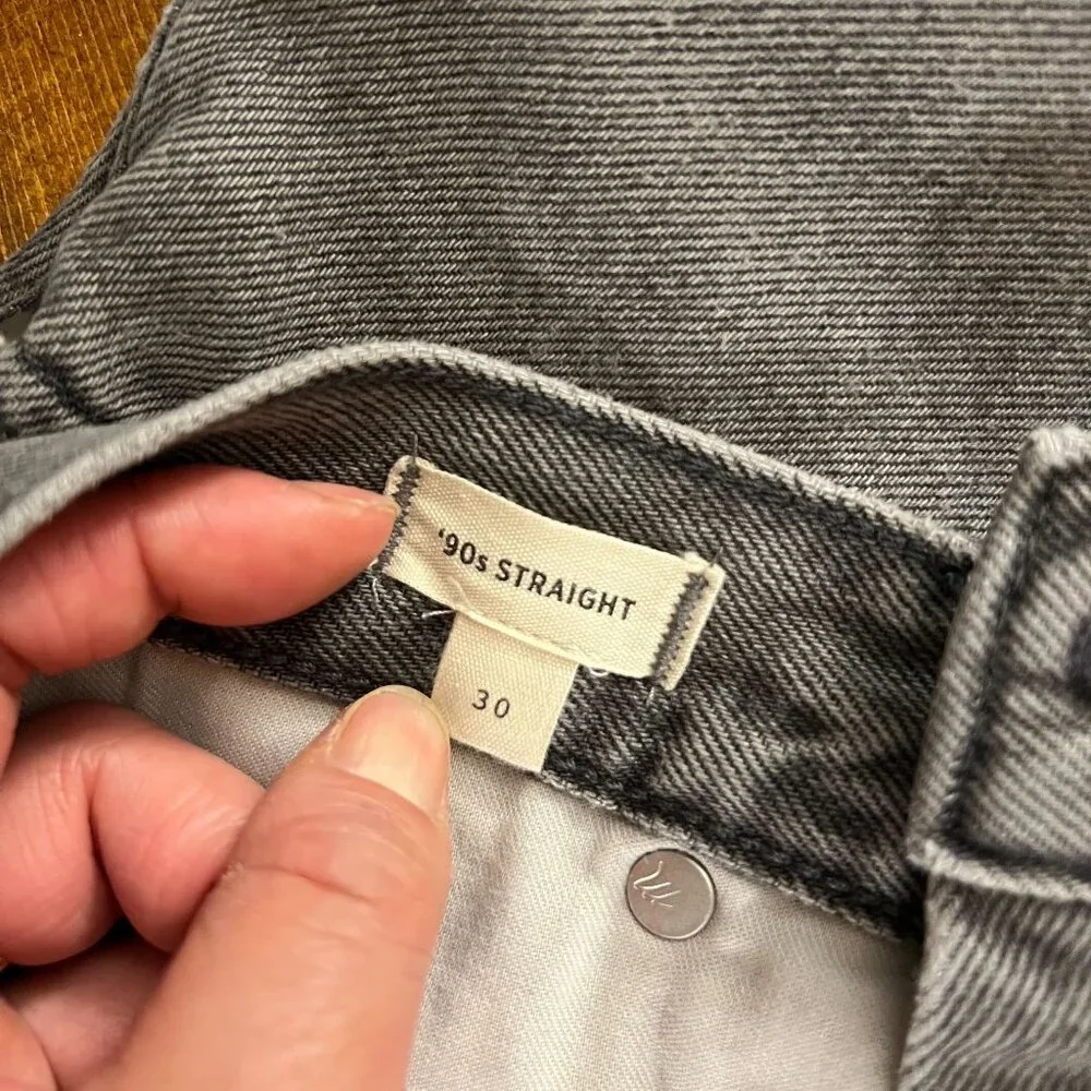 Madewell The '90s Straight Jean - Gray Size 30 - Picture 8 of 10